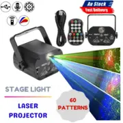 60Pattern LED Stage Lighting RGB Laser Projector Disco Party Club DJ Light Aus