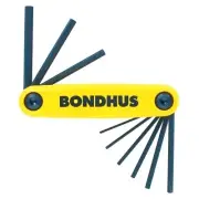 GorillaGrip Fold-Up, 9 per Fold-Up, Hex Tip, Inch, 0.05 in to 3/16 in Bondhus