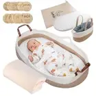 Baby Changing Basket Set with Diaper Caddy Organizer, Multi Handle Handmade