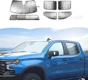 Windshield Sunshade Sun Shade Heat Shield Window Sun Visor Mat for GMC Sierra 2019-2024,for Chevrolet Silverado 2019-2024,6PCS