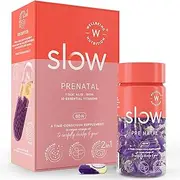 Green Velly WN Slow | Prenatal (60 Capsules) | Plant-Based Pregnancy Multivitamin | Iron, Folic Acid & 13 Essential Nutrients in Vegan Omega 3 DHA | Supports Mothers Health & Fetal Development