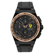Scuderia Ferrari Aspire Black Leather & Silicone Men's Chrono Watch - 830867