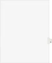 Individual Legal Exhibit Avery(R) Style Dividers R Side Tab 8.5x11in 25 Sets/PK