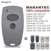 Marantec Digital 302 304 313 Comfort 220 250 252 433.92Mhz Garage Door Remote