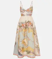 [Zimmermann] Zimmermann Tallow floral linen bustier dress AU 16 multicoloured