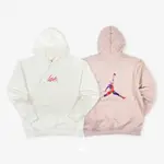 胖達）NIKE JORDAN 印花LOGO 長袖 連帽 帽T FD4801-292 粉紅 133 奶油白 男