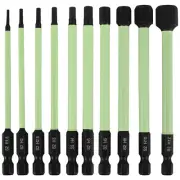 10Pcs 1/4inch Hex Head Allen Wrench Drill Bit Set S2 Alloy Steel Magnetic..