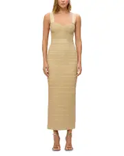 Herve Leger The Metallic Eva Gown