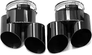 Exhaust Tip Compatible For BMW G05 X5 G06 X6 Quad tip Exhaust tip 304 Stainless Steel Black Muffler Tip Nozzle tip(Black)