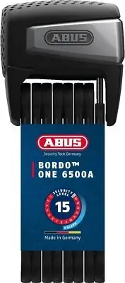 Folding Lock Bordo Abus 61497 - 6500A/110 Black RC Bordo Smart X