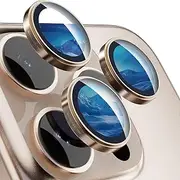 Sapphire Lens Protector for iPhone 16 Pro 6.3" & iPhone 16 Pro Max 6.9" (3 Lens) - Titanium Desert (Ti64) | Lenz