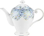 BAWHO Exquisite Creative Design Blue Ceramic Coffee Pot Teapot Simple Light Afternoon Tea Tea Set
