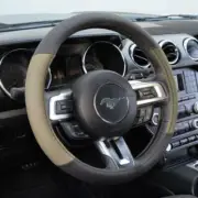 BDK Car Steering Wheel Cover Beige Black Two Tone 15" Universal Fit For Van SUV (for: Honda Civic)