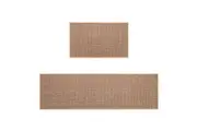 ZUNI 2PCS Kitchen Rugs Mats Non Slip Anti Fatigue for Kitchen Floor Home Beige