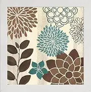 Frame Company Watson Range Abstract Garden Blue I by Veronique Charron, Photo Frame - 8 x 8 Inches, White