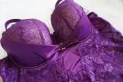 CITY CHIC Bodysuit Plus Size 16 C-D (bra cup size) Renay Purple Lace Lingerie S