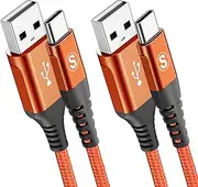 [sweguard] USB Type C Charger Cable [3M,2-Pack] iPhone 16 Charger Cable Nylon Braided for iPhone 15 16 Pro Max Plus, Samsung Galaxy S25 S24 S23 S22 S21 S20 S10 S9 S8 Note 20 10 Flip Pixel LG Moto Sony