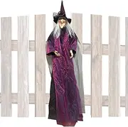 Witch Props for Halloween, Horror Indoor Halloween Flying Witch Props, Witch Halloween Decor for Halloween, Skull Prop Themed Party, Carnival, Costume Party