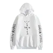 Travis Scott Unisex Hooded Sweatshirt For Girl Boy Pullover Hoodie For Men Women White S