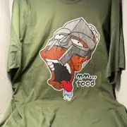mf doom Homer Simpson short sleeve military green color shirt KV30540