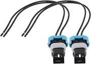 eMagTech 2pcs Car Rear Number Plate Light Harness 2pin Compatible with 03-10 Nissan Micra K12e