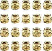 ECSiNG 100PCS M3 Knurled Insert Nuts Compatible with Voron 3D Printers Female Thread Brass Threaded Insert Embedment Nut Hardware