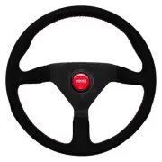 Momo for Montecarlo Alcantara Steering Wheel 350 mm - Black/Red Stitch/Black (for: Porsche)