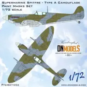 DN 1/72 Supermarine Spitfire Type A Camouflage Paint Masks Set