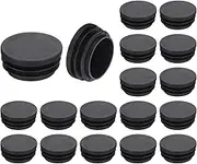 uxcell 18 Pcs Round Plastic Plug, Black Tubing End Cap Plugs, 40mm(1.57 Inch) Furniture Leg Pipe Insert, Glide Protection for Chair, Sofa, Table, Shelf