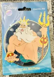 Pink A La Mode Disney Little Mermaid King Triton Expressions LE 300 Jumbo Pin