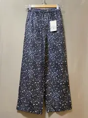 NWT ZARA Girls Elastic Waist Rayon Twill Wide Leg Pants SZ 10 Black Grey Animal