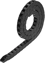 uxcell R28 10x11mm Drag Chain Cable Wire Carrier Nylon Open Type 1 Meter with End Connectors for Electrical CNC Router Machines