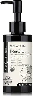 Aroma Tierra Hairgro Hair Oil For Men - Boost Growth, Control Hair Fall, And Treat Male Pattern Baldness With Rosemary, Pumpkin, And 18 Natural Oils - 100ml