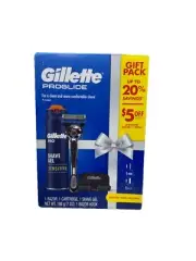 Gillette Proglide Sensitive Pack One 5-Blade Razor 1 Hook & 7oz Gel EXP 5/2026