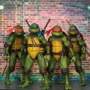 NECA 忍者神龜 1990電影版 TMNT 限定版 7寸可動 人偶手辦 模型擺件