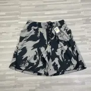 Under Armour UA Elevated Woven Shorts Mens Small 8" Black Gray Print 1382109 $50
