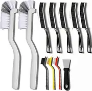 11 Pcs Crevice Cleaning Brushes, Scrub Brush Toliet Cleaner, Grout Brush Set Clean Tools for Groove Corner, Home Essentials, Hard Bristle Cleaning Supplies for Kitchen, Bathroom and Toilet