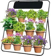 Lmitation Pottery Planters Multi-level Flower Shelf With Buckets Plant Holder for Patio and Balcony are Suitable for a Variety of Plant Home Decor Gardening Mom Gifts