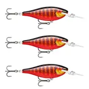 3x Rapala 5.5cm Shad Rap Elite (Floating) Fishing Lures - Gilded Twilight Zone