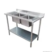 F.H.E 304 Grade Economic Range Double Sink Benches