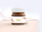 10 Mini Nutella Sticker Labels Wedding Favour Baptism Personalised place setting