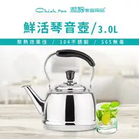 在飛比找PChome24h購物優惠-【潔豹】鮮活 304 琴音茶壺 / 3.0L