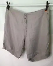 AUTOGRAPH TAUPE COMFORT LINEN SHORTS SZ 26 NEW COMFORTABLE