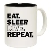 Eat Sleep Dive Repeat Scuba Diving Open Water Mug Cup