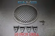 (1) 10 INCH STEEL SPEAKER SUB SUBWOOFER GRILL MESH COVER W/ CLIPS SCREWS GLKT-10