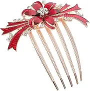 Ipetboom Elegant Rhinestone Spiral Hair Pins Five Prong Hair Slide for Wedding Parties Bridal Accessories and Special Events and Glamorous Design