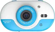 8MP ren Digital Camera Camera with Front and Rear Dual Cameras 2.4 Inch IPS HD Screen One-Click P/Video Self- r for 5s Blue