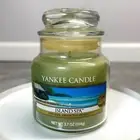 Vintage Yankee Candle ISLAND SPA Small Jar White Classic Label Retired 3.7 oz