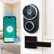 Smart Fingerprint Door Lock 2 Handles App Control Electronic Keypad Pin Deadbolt