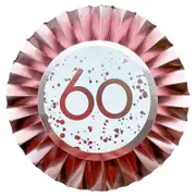 Rose Gold 60 Rosette Badge